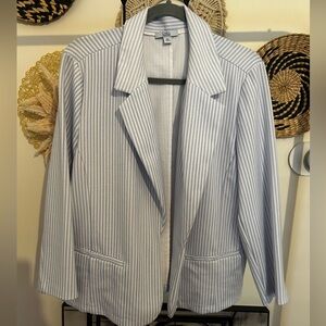 Croft & Barrow Blue and White Striped Blazer